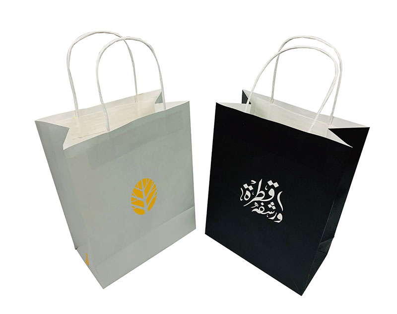 白牛皮纸食品手提袋