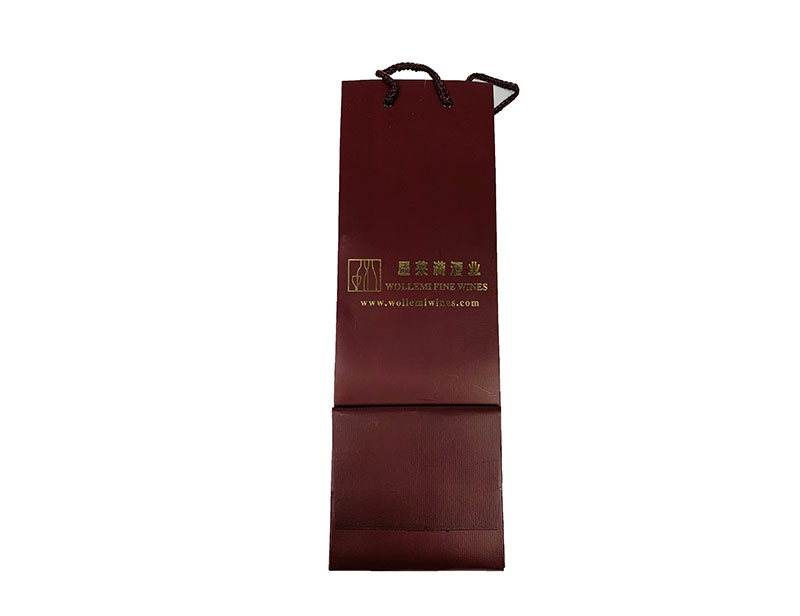 02-300g白卡单瓶装红酒手提袋-01